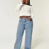 Curvy Low Rise Baggy-Jeans in mittlerer Waschung Curvy Low Rise Baggy-Jeans in mittlerer Waschung