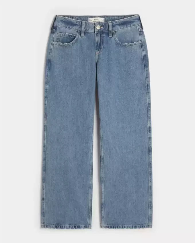 Curvy Low Rise Baggy-Jeans in mittlerer Waschung Curvy Low Rise Baggy-Jeans in mittlerer Waschung