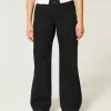 Curvy Low-Rise Baggy-Jeans in Schwarz