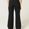 Curvy Low-Rise Baggy-Jeans in Schwarz