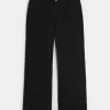 Curvy Low-Rise Baggy-Jeans in Schwarz