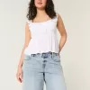 Curvy Low-Rise Baggy Jort im Distressed-Look, hell gewaschen