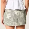 Curvy Low-Rise Camo Denim Mini-Skort Curvy Low-Rise Camo Denim Mini-Skort