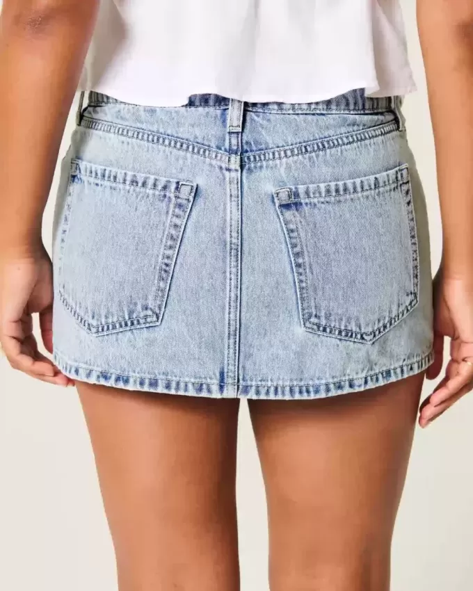 Curvy Low-Rise-Mini-Denim-Skort Curvy Low-Rise-Mini-Denim-Skort