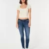 Curvy Low Rise Super Skinny Jeans in dunkler Waschung