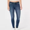 Curvy Low Rise Super Skinny Jeans in dunkler Waschung