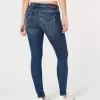 Curvy Low Rise Super Skinny Jeans in dunkler Waschung