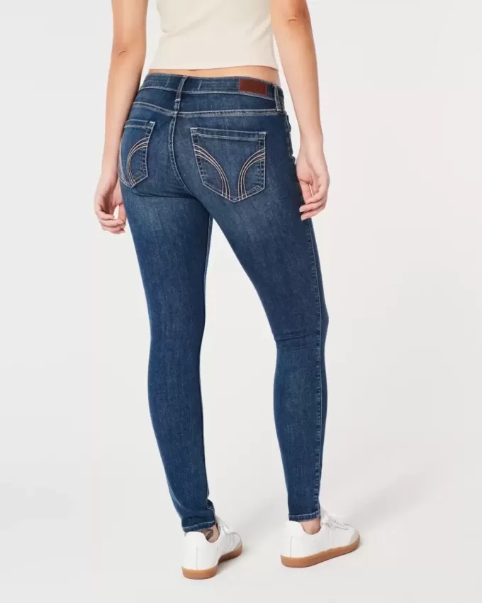 Curvy Low Rise Super Skinny Jeans in dunkler Waschung