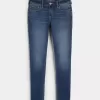 Curvy Low Rise Super Skinny Jeans in dunkler Waschung