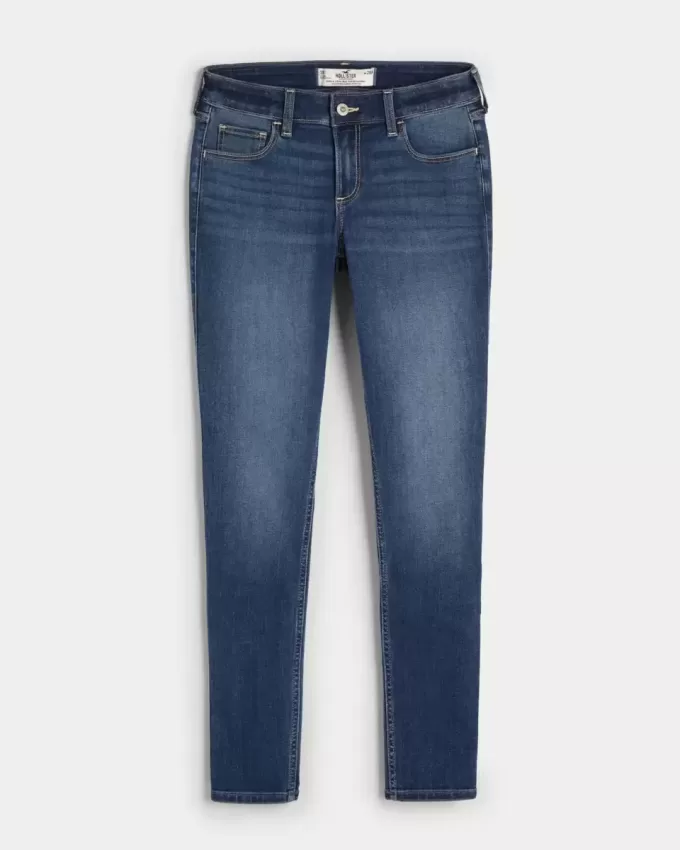 Curvy Low Rise Super Skinny Jeans in dunkler Waschung