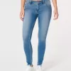 Curvy Low Rise Super Skinny Jeans mit mittlerer Waschung