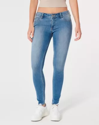 Curvy Low Rise Super Skinny Jeans mit mittlerer Waschung