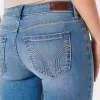 Curvy Low Rise Super Skinny Jeans mit mittlerer Waschung