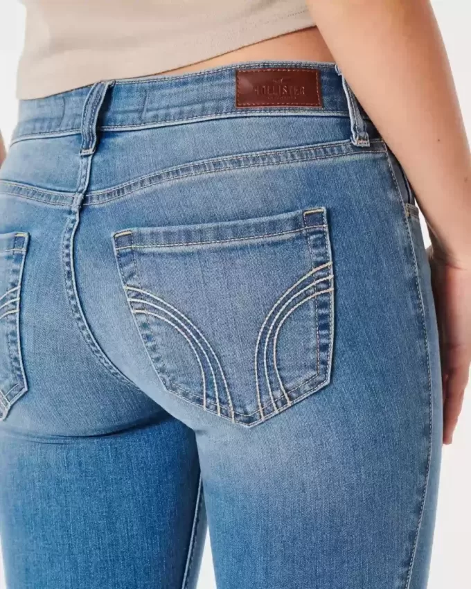 Curvy Low Rise Super Skinny Jeans mit mittlerer Waschung