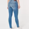 Curvy Low Rise Super Skinny Jeans mit mittlerer Waschung