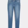 Curvy Low Rise Super Skinny Jeans mit mittlerer Waschung