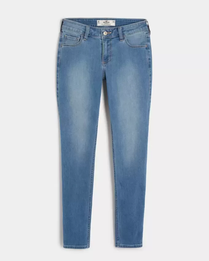 Curvy Low Rise Super Skinny Jeans mit mittlerer Waschung