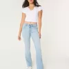 Curvy Mid-Rise Boot-Jeans in heller Waschung Curvy Mid-Rise Boot-Jeans in heller Waschung