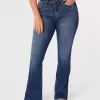 Curvy Mid-Rise Boot-Jeans mit mittlerer Waschung Curvy Mid-Rise Boot-Jeans mit mittlerer Waschung
