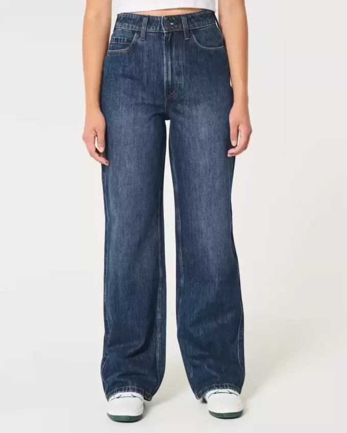 Curvy Ultra High Rise Baggy-Jeans in dunkler Waschung Curvy Ultra High Rise Baggy-Jeans in dunkler Waschung