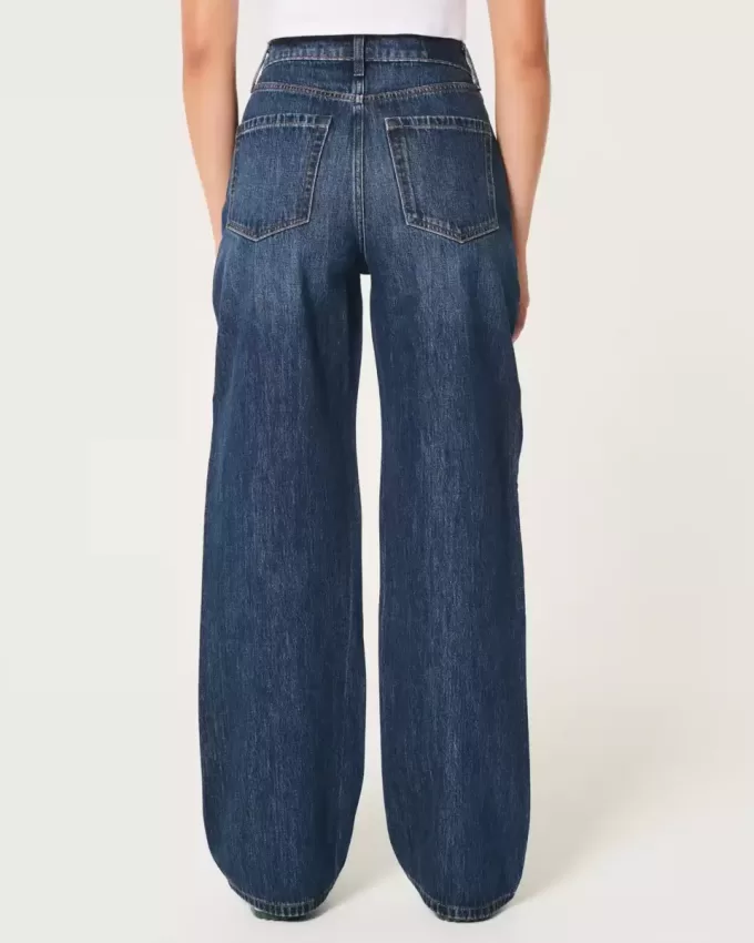 Curvy Ultra High Rise Baggy-Jeans in dunkler Waschung Curvy Ultra High Rise Baggy-Jeans in dunkler Waschung