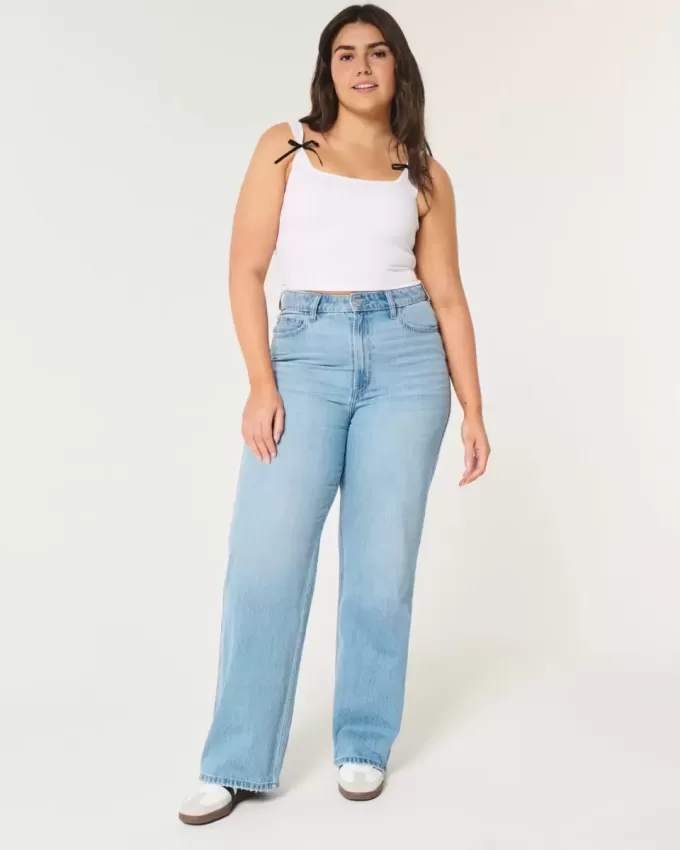 Curvy Ultra High Rise Baggy-Jeans in mittlerer Waschung Curvy Ultra High Rise Baggy-Jeans in mittlerer Waschung