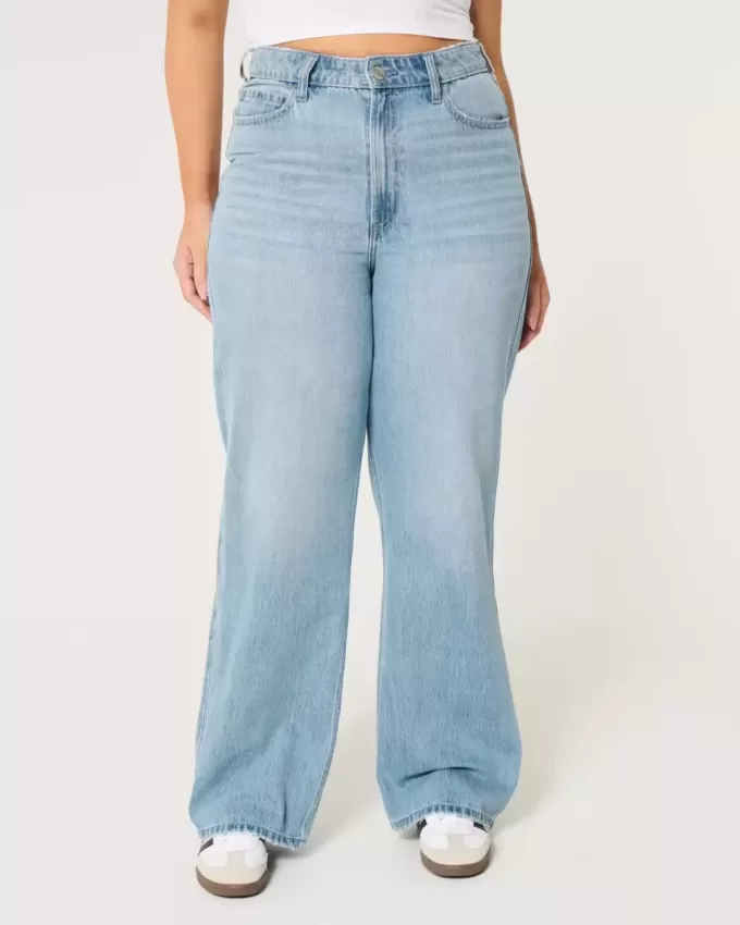 Curvy Ultra High Rise Baggy-Jeans in mittlerer Waschung Curvy Ultra High Rise Baggy-Jeans in mittlerer Waschung
