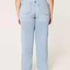 Curvy – Zerrissene Dad-Jeans mit ultrahohem Bund und heller Waschung Curvy – Zerrissene Dad-Jeans mit ultrahohem Bund und heller Waschung