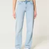 Dad-Jeans mit hohem Bund und heller Waschung Dad-Jeans mit hohem Bund und heller Waschung