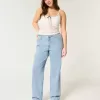 Dad-Jeans mit hohem Bund und mittlerer Waschung Dad-Jeans mit hohem Bund und mittlerer Waschung