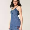 Denim-Minikleid mit Kirschgrafik Denim-Minikleid mit Kirschgrafik