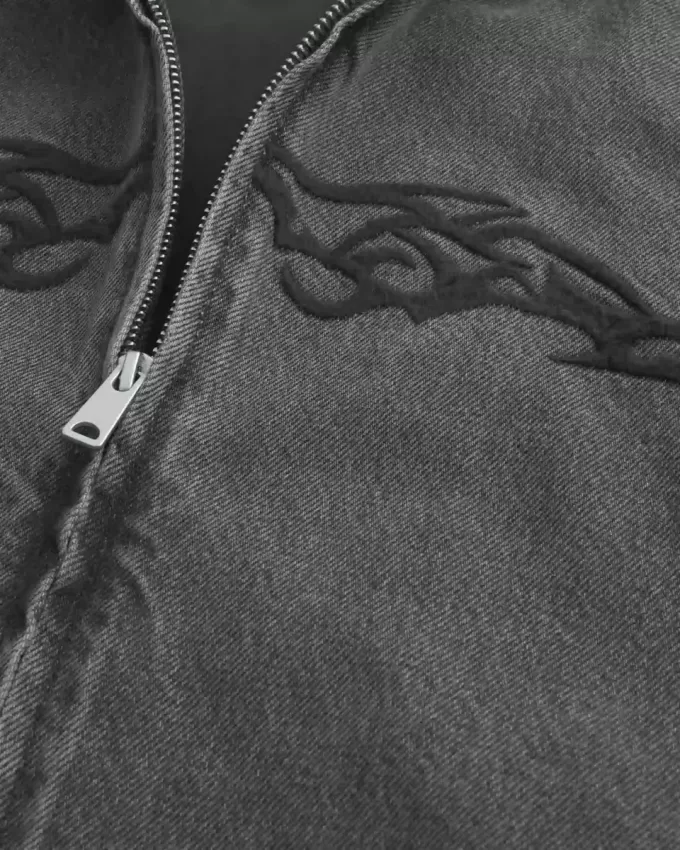 Denim-Skaterjacke mit Reißverschluss