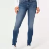 Dunkel verwaschene Low-Rise-Super-Skinny-Jeans Dunkel verwaschene Low-Rise-Super-Skinny-Jeans