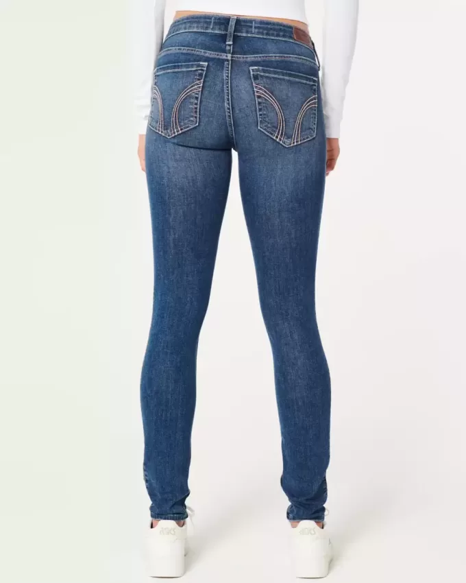 Dunkel verwaschene Low-Rise-Super-Skinny-Jeans Dunkel verwaschene Low-Rise-Super-Skinny-Jeans