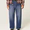 Dunkel verwaschene Skater-Baggy-Jeans Dunkel verwaschene Skater-Baggy-Jeans