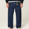 Dunkel verwaschene Skater-Baggy-Jeans Dunkel verwaschene Skater-Baggy-Jeans