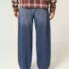 Dunkel verwaschene Skater-Baggy-Jeans Dunkel verwaschene Skater-Baggy-Jeans