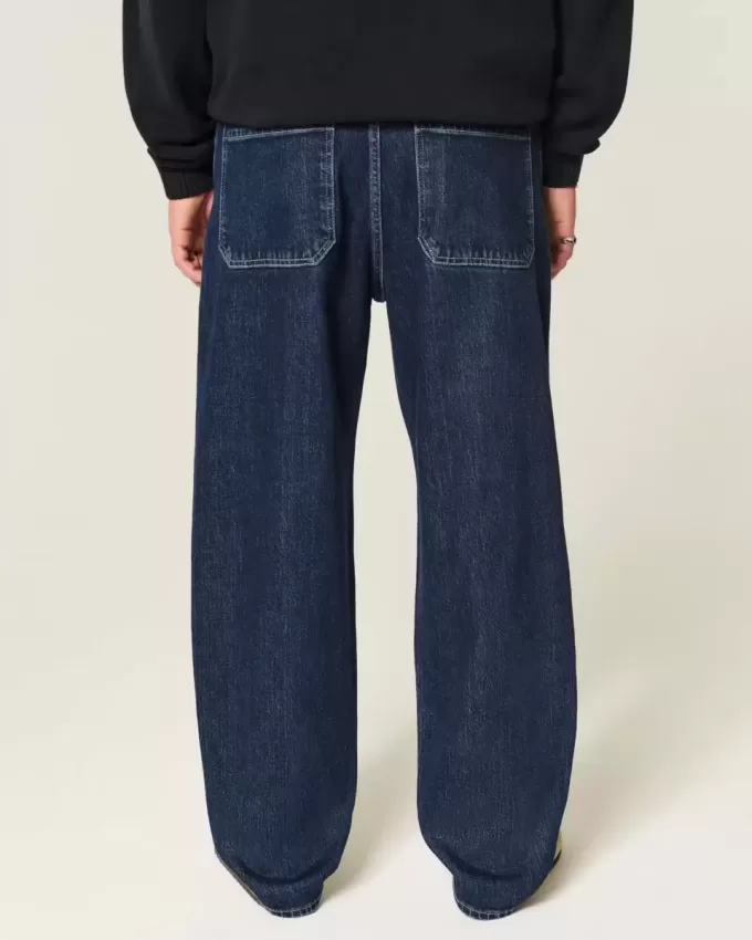 Dunkel verwaschene Skater-Baggy-Jeans Dunkel verwaschene Skater-Baggy-Jeans