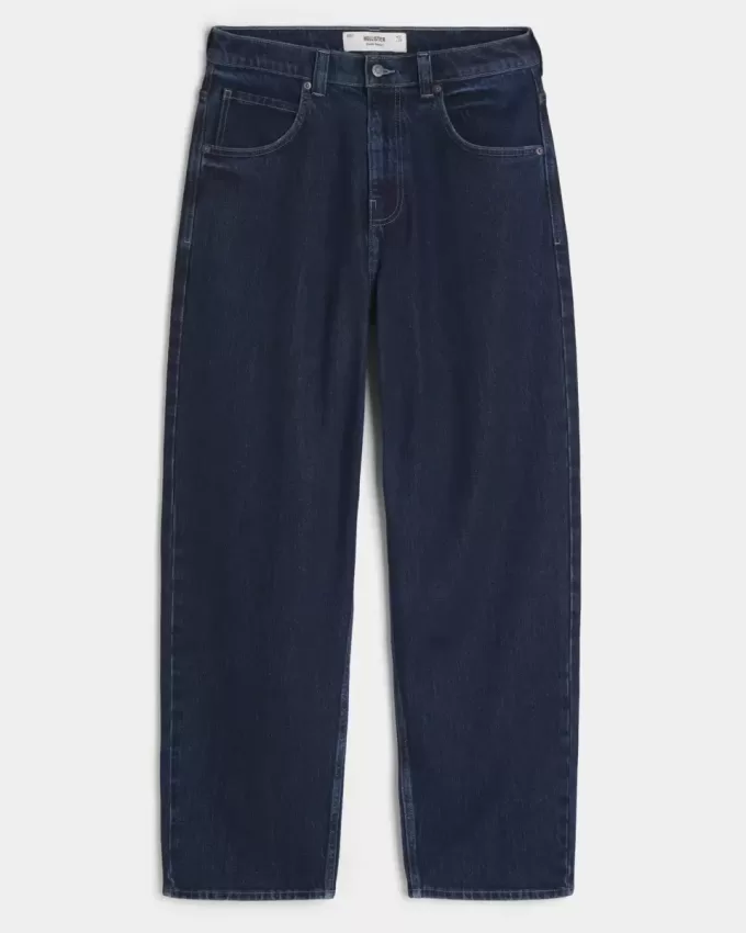 Dunkel verwaschene Skater-Baggy-Jeans Dunkel verwaschene Skater-Baggy-Jeans