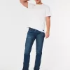 Dunkel verwaschene Slim Straight Jeans Dunkel verwaschene Slim Straight Jeans