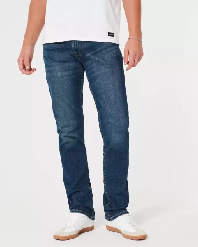 Dunkel verwaschene Slim Straight Jeans Dunkel verwaschene Slim Straight Jeans