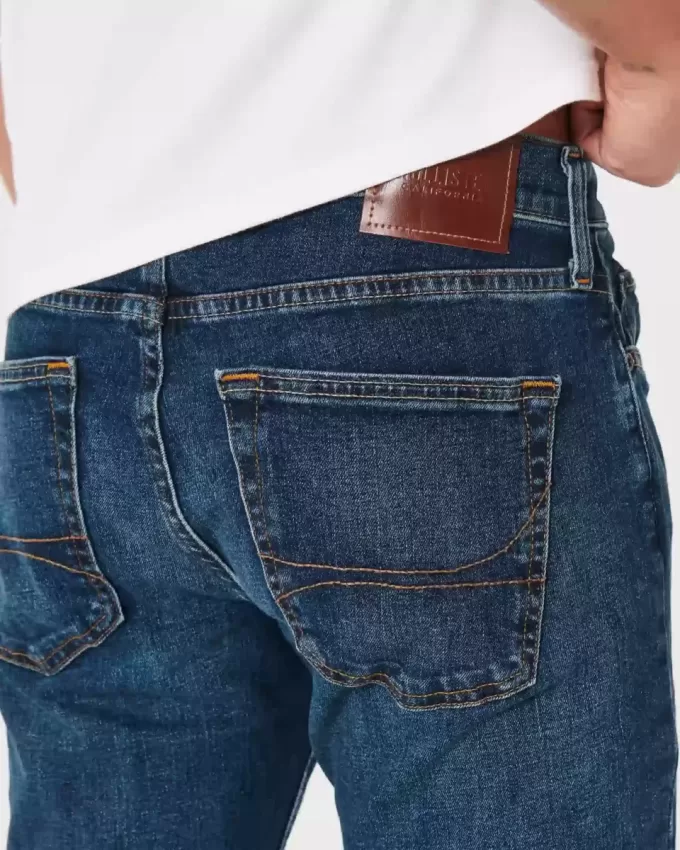 Dunkel verwaschene Slim Straight Jeans Dunkel verwaschene Slim Straight Jeans