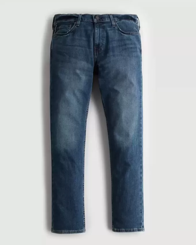 Dunkel verwaschene Slim Straight Jeans Dunkel verwaschene Slim Straight Jeans