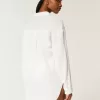 Durchgeknöpftes Mini-Hemdkleid aus Gaze Durchgeknöpftes Mini-Hemdkleid aus Gaze