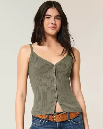 Durchgeknöpftes Pullover-Tanktop