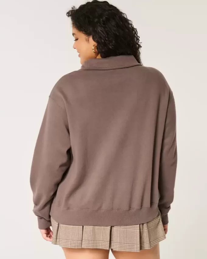 Easy Copenhagen – Sweatshirt mit Grafik und halbem Reißverschluss Easy Copenhagen – Sweatshirt mit Grafik und halbem Reißverschluss