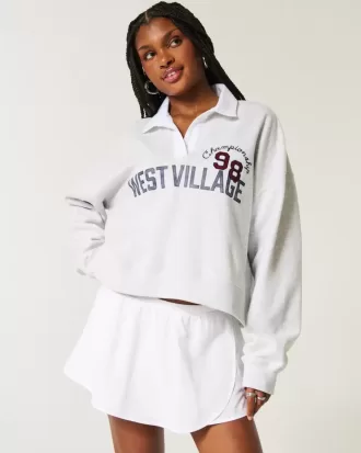 Easy Fleece West Village Rugby-Poloshirt mit Grafik