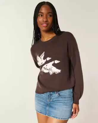 Easy Flying Birds Rundhalspullover mit Grafik