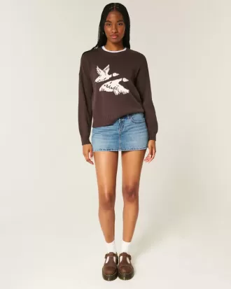 Easy Flying Birds Rundhalspullover mit Grafik
