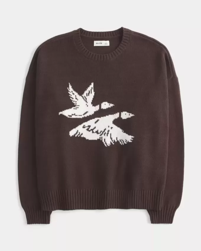 Easy Flying Birds Rundhalspullover mit Grafik Easy Flying Birds Rundhalspullover mit Grafik